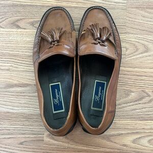 Bragano Cole Haan Italian Loafers Brown Leather Kiltie Tassel Dress Shoe men’s 9